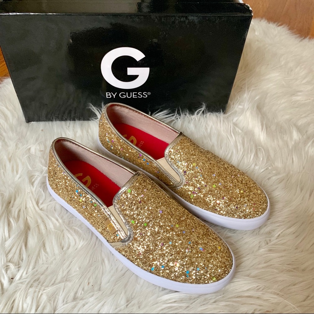 G by Guess Gold Glitter Sneakers - Picture 2 of 6